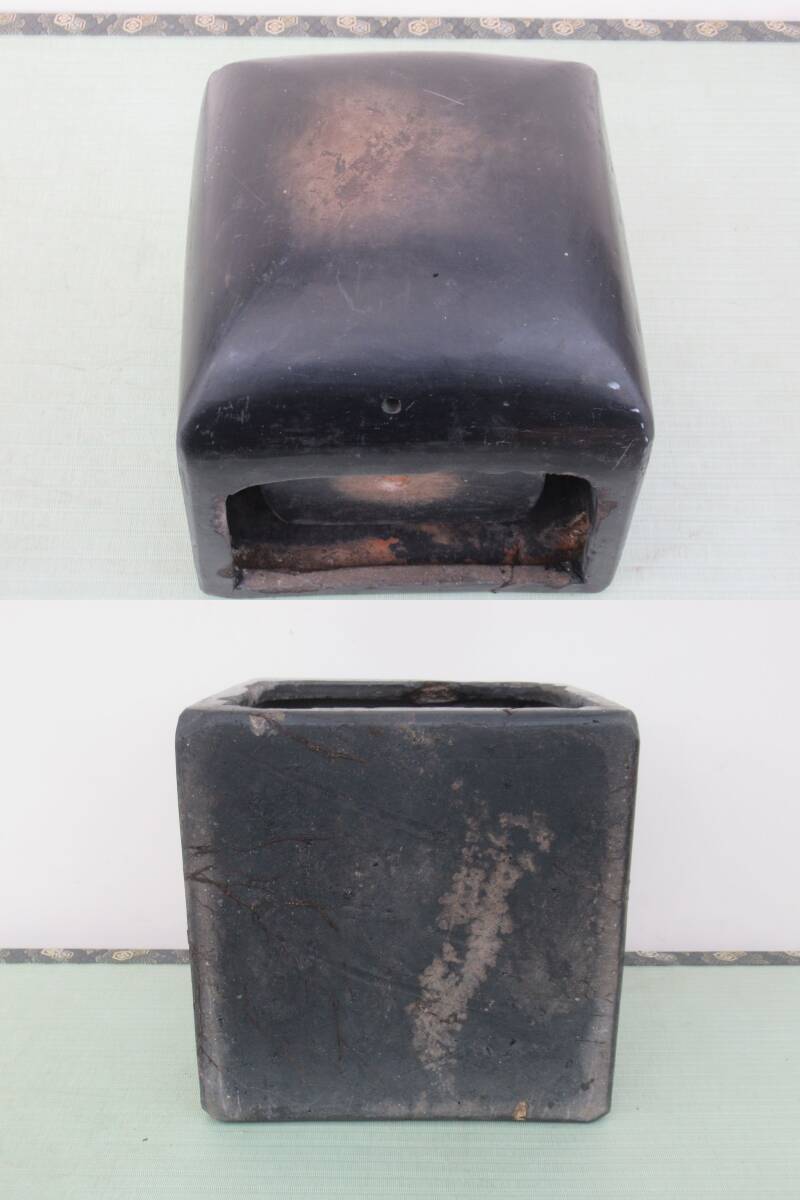 猫行火 レトロ アンティーク 古民具 古民家 / ねこあんか 猫あんか 炭入れ 猫火鉢 _画像9