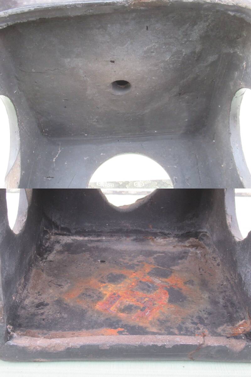 猫行火 レトロ アンティーク 古民具 古民家 / ねこあんか 猫あんか 炭入れ 猫火鉢 _画像10