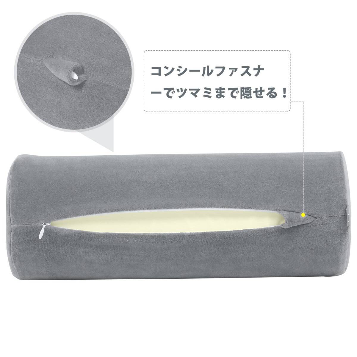 多機能 カバー洗える 40cm 気持ちいい クッション クッション サポート ポジショニング まくら 腰枕 足枕 低反発 円柱_画像4