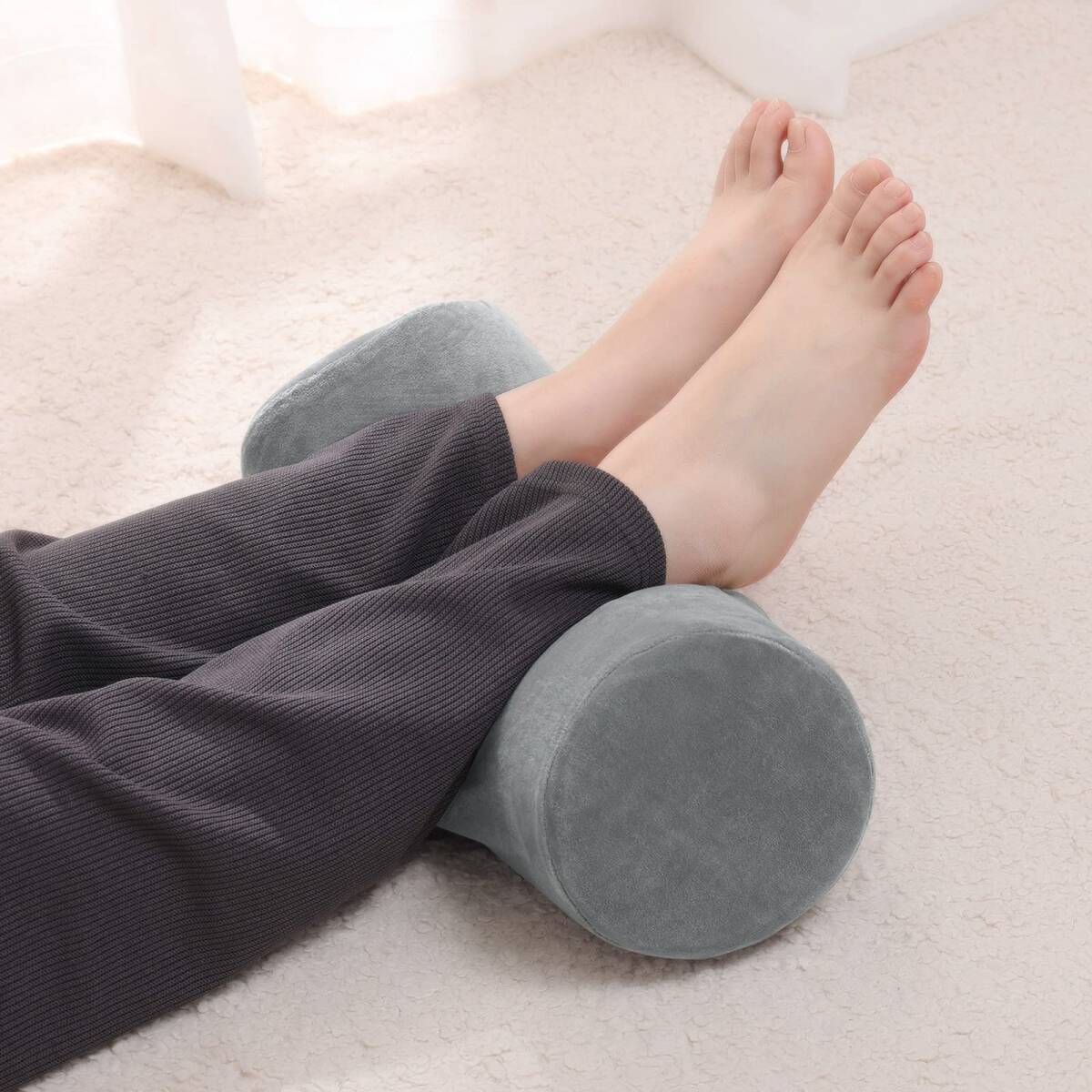 多機能 カバー洗える 40cm 気持ちいい クッション クッション サポート ポジショニング まくら 腰枕 足枕 低反発 円柱_画像3