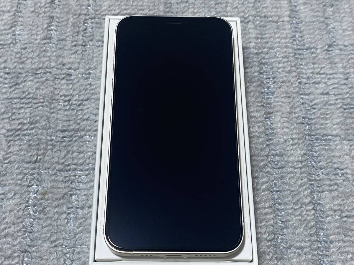 * превосходный товар!iPhone 12 128GB белый su обслуживание товар SIM свободный ограничение с гарантией аккумулятор 100%*