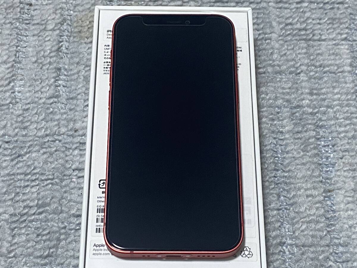 * превосходный товар!iPhone 12 mini 128GB PRODUCT RED SIM свободный аккумулятор 100%*