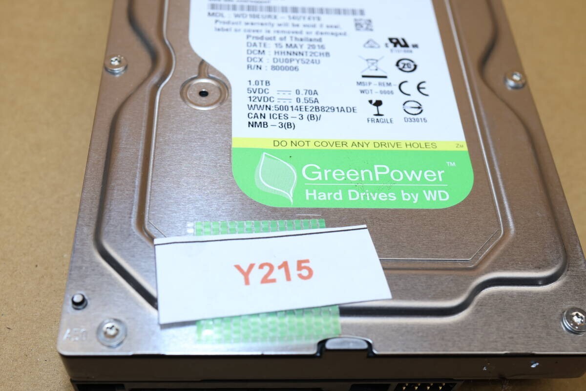 Y215# 動作確認済み Panasonic パナソニック DMR-BRW1010 ブルーレイレコーダー 交換対応用 HDD 1TB ハドーディスクシステム_画像7