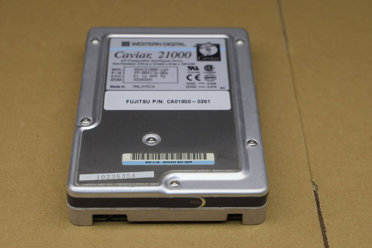 ST1008# WESTERN DIGITAL　Caviar 21000 WDC AC21000H 1.0 GB HDD _画像1