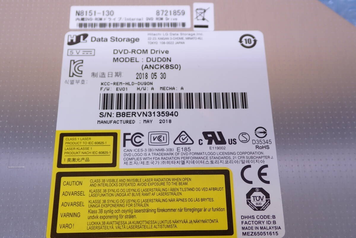 J935# 動作品 NEC Express 5800/T110i-S など交換対応用 DVD-ROMドライブ DUD0N (ANCK8S0)_画像3