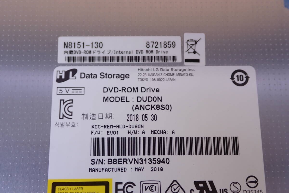 J935# 動作品 NEC Express 5800/T110i-S など交換対応用 DVD-ROMドライブ DUD0N (ANCK8S0)_画像4