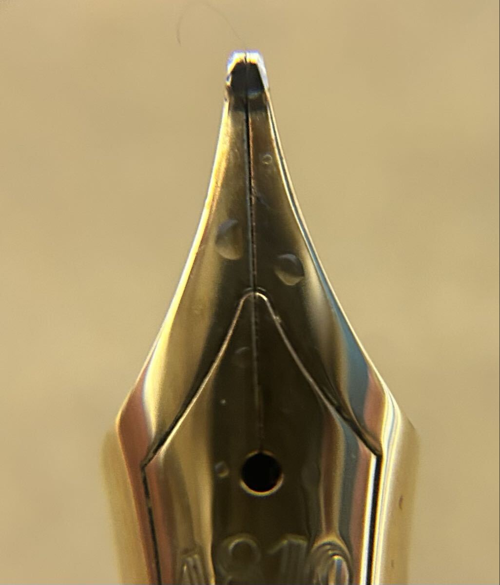 1円スタート MONTBLANC MEISTERSTUCK モンブラン マイスターシュテュック ペン先585 14K刻印 万年筆　ケース インク付 【1122A16】_画像6