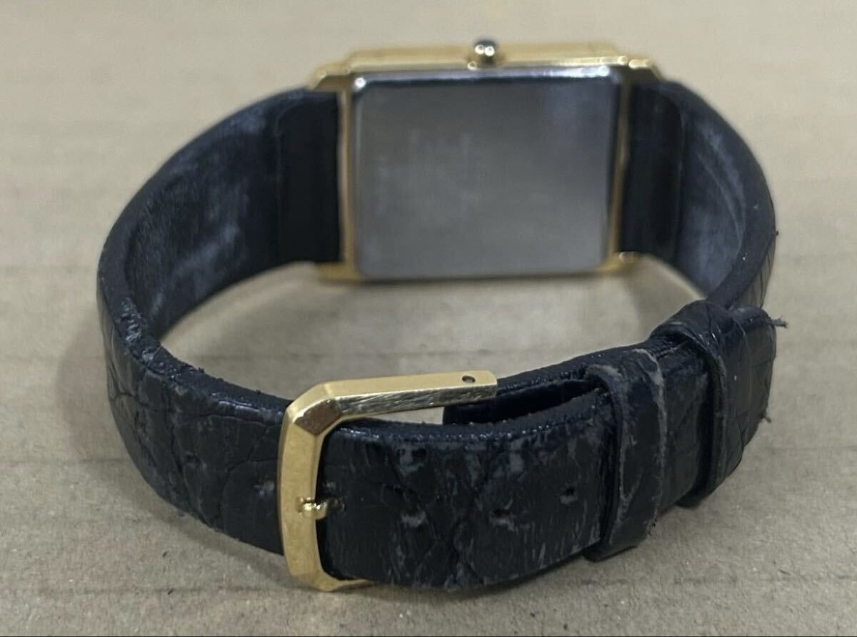 1円スタート セイコー ドルチェ クォーツ 腕時計 腕時計 5S21-5A20 ブラック文字盤 スクエアフェイス SEIKO 動作確認未 【1122A28】_画像5