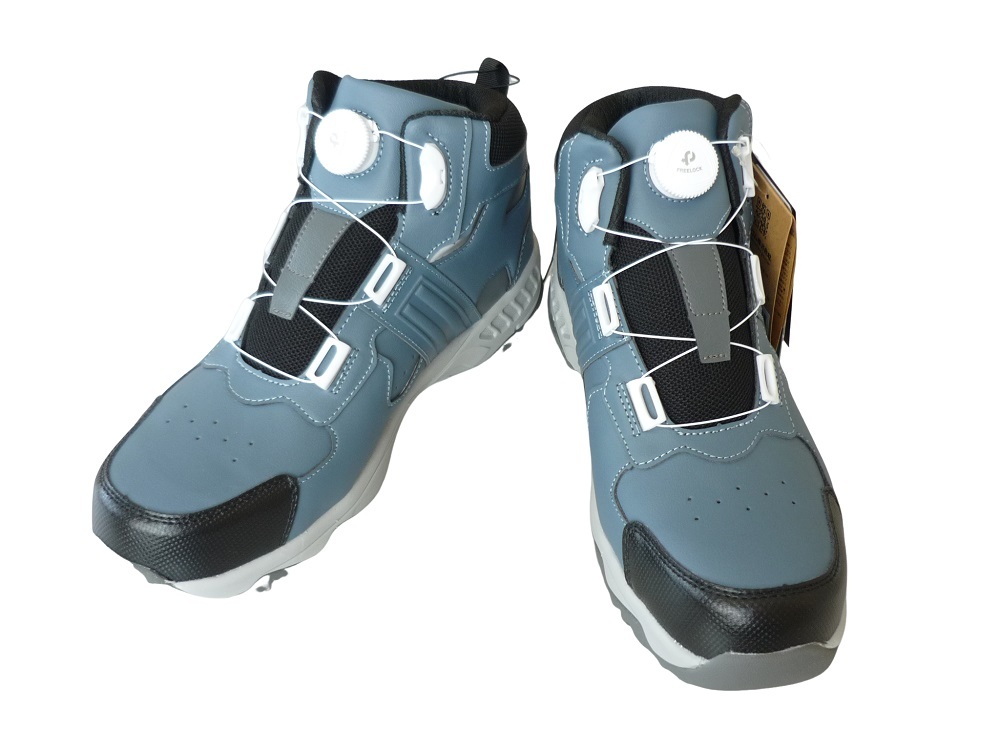 HM-S3D/新品 格安!HUMMER ハマー ダイヤル式 樹脂先芯入り 安全靴 ミドルカット セーフティーシューズ グレーブルー 25.5cm ハイカット_画像4