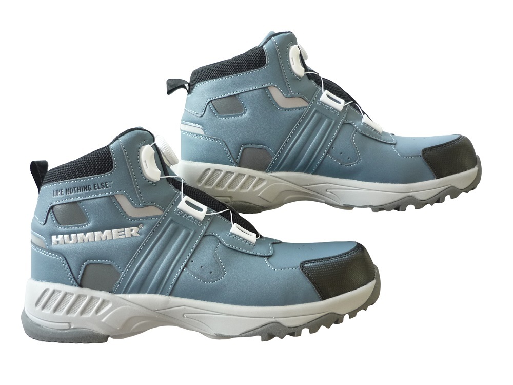 HM-S3D/新品 格安!HUMMER ハマー ダイヤル式 樹脂先芯入り 安全靴 ミドルカット セーフティーシューズ グレーブルー 25.5cm ハイカット_画像5