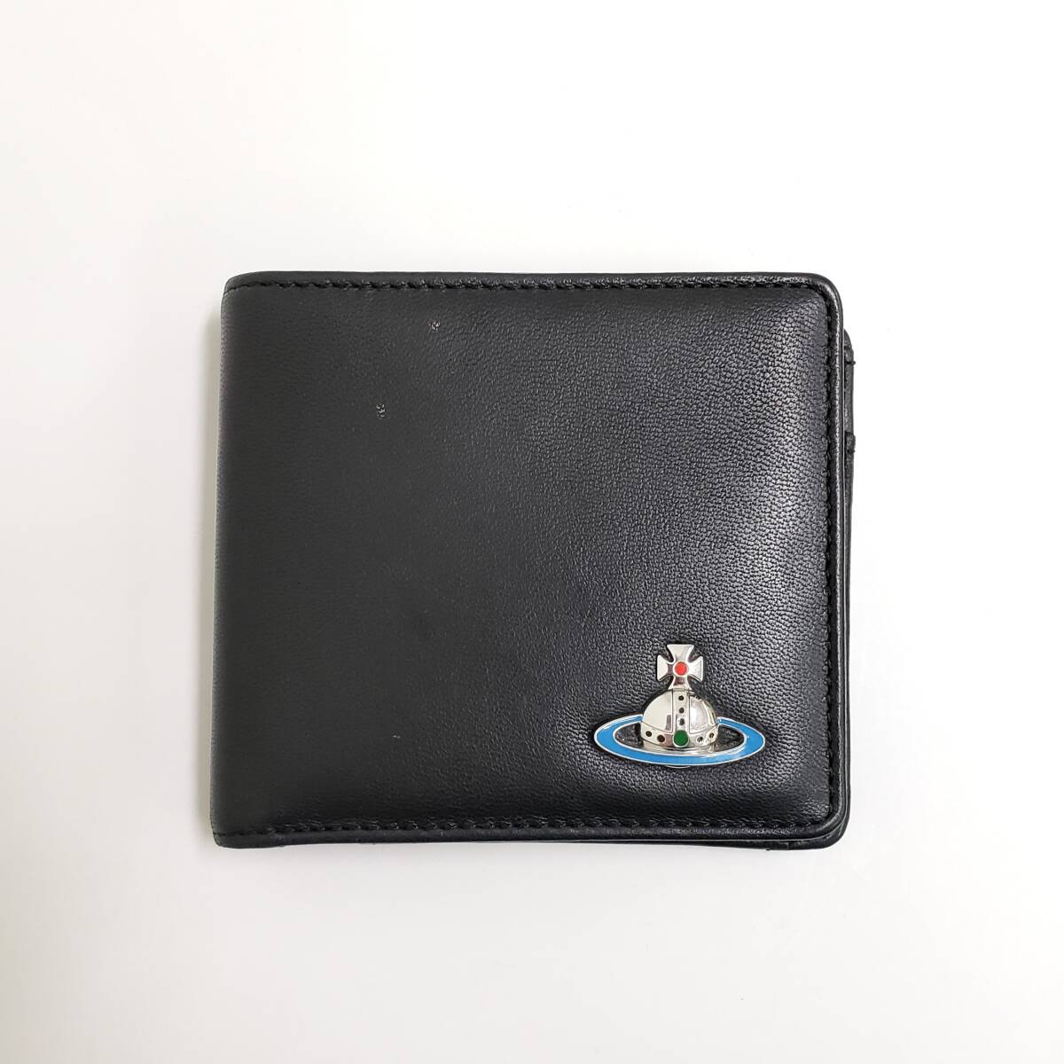 Viviennne Westwood ヴィヴィアン ウエストウッド 二つ折り財布 ブラック 現状品_画像1