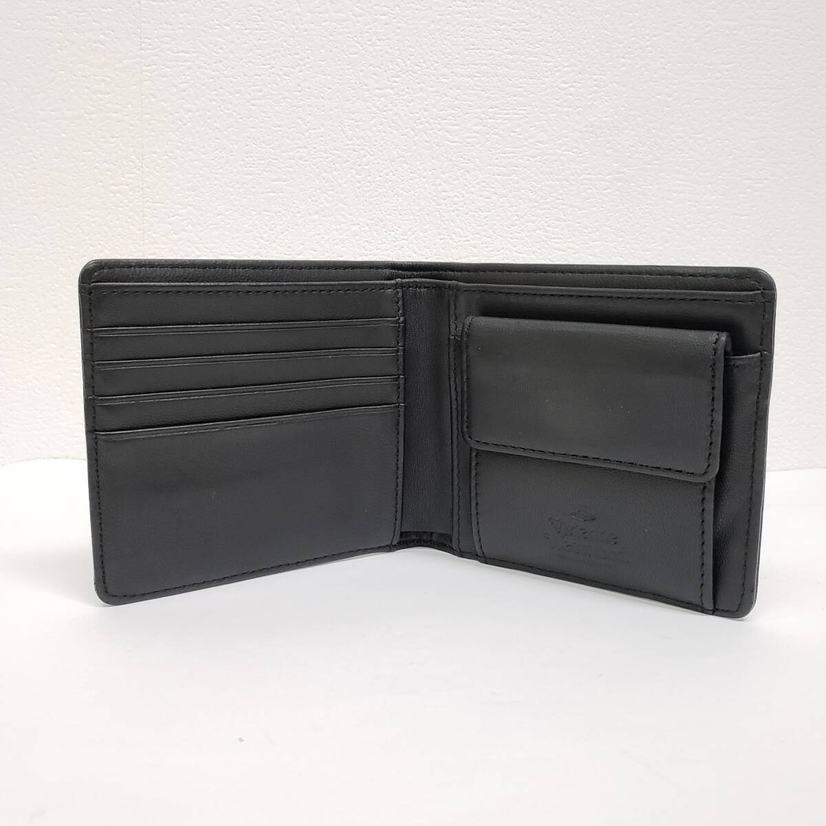 Viviennne Westwood ヴィヴィアン ウエストウッド 二つ折り財布 ブラック 現状品_画像3