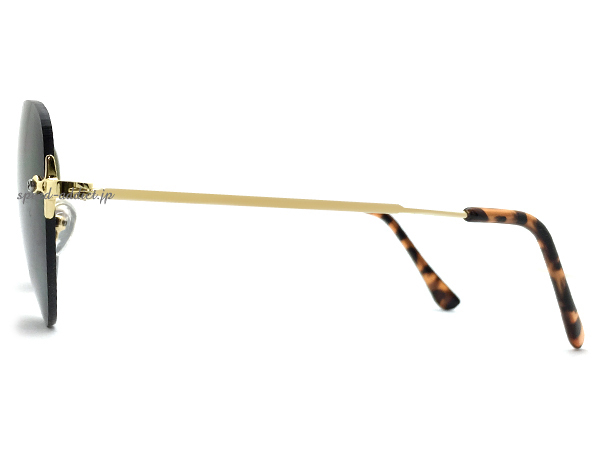 TWO POINT RIMLESS BOSTON SUNGLASS GOLD × SMOKE/ two-point обод отсутствует Boston солнцезащитные очки Gold затонированный линзы раунд . нет рама 