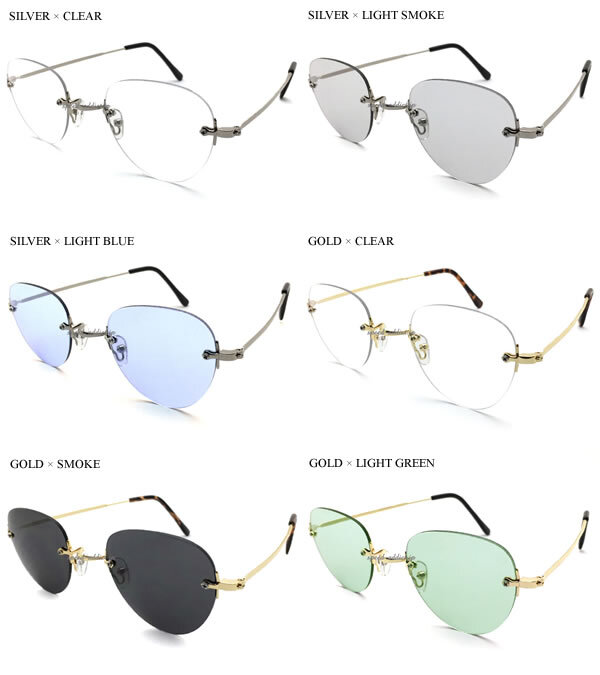 TWO POINT RIMLESS BOSTON SUNGLASS GOLD × SMOKE/ two-point обод отсутствует Boston солнцезащитные очки Gold затонированный линзы раунд . нет рама 