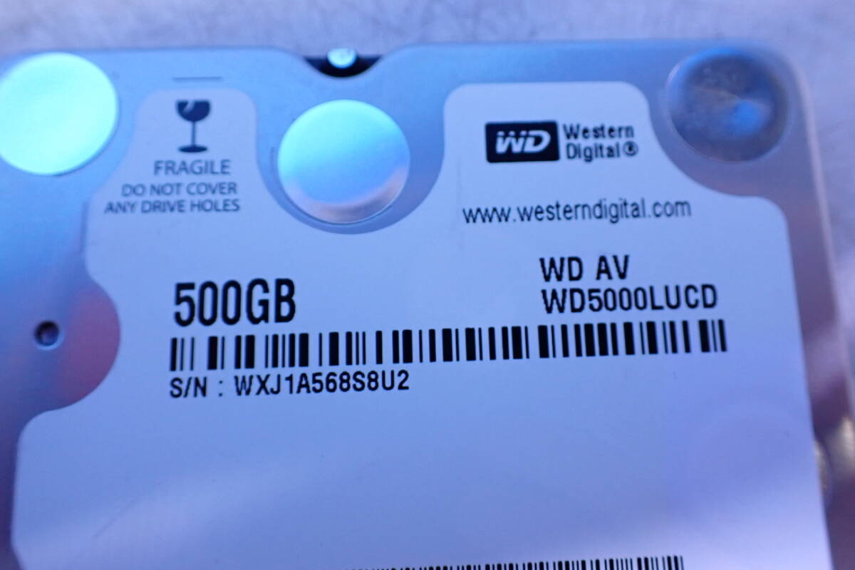 DD1036#動作確認済み/WesternDigital WD5000LUCD 500GB HDD SATA 2.5インチ　レコーダーDMR-BRW510 から外し_画像6