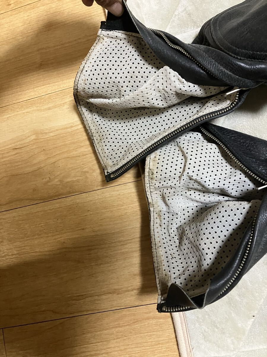 クシタニ革ツナギビンテージ ブラック 本革 革ツナギ バイクウェア_画像8