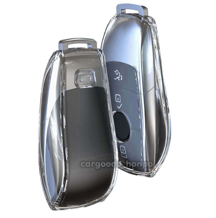 メルセデスベンツ キーカバー キーケース TPU benz シリコン 透明 クリア 全面保護 落下防止 新型_画像8