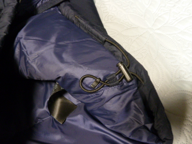 *77* ユーズド 美品 ユニクロ UNIQLO 紺 ネイビー ボリューム ダウン フルジップ パーカージャケット レディース L 定形外930円発送 同梱OK_画像6