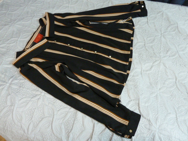 2.3回着用 美品 オシャレウォーカー somari imagination ソマリ レトロ ストライプ デザイン ブラウス LL 3L ゆうパケ300円発送 同梱OK_画像1