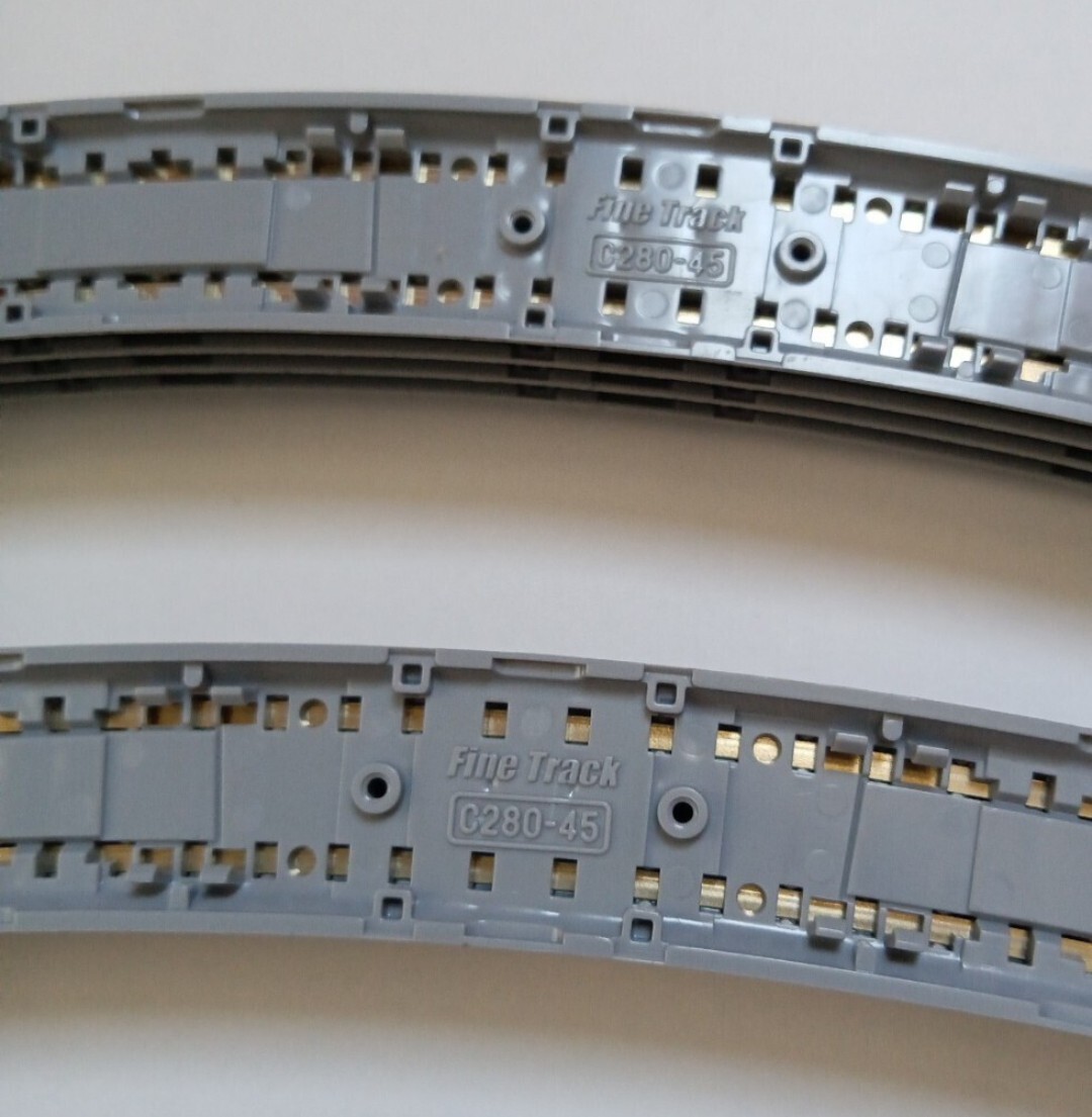 新品 TOMIX(トミックス) 1191 カーブPCレールC280-45-PC(F)の8本セット　最新仕様のPC枕木タイプ_画像3