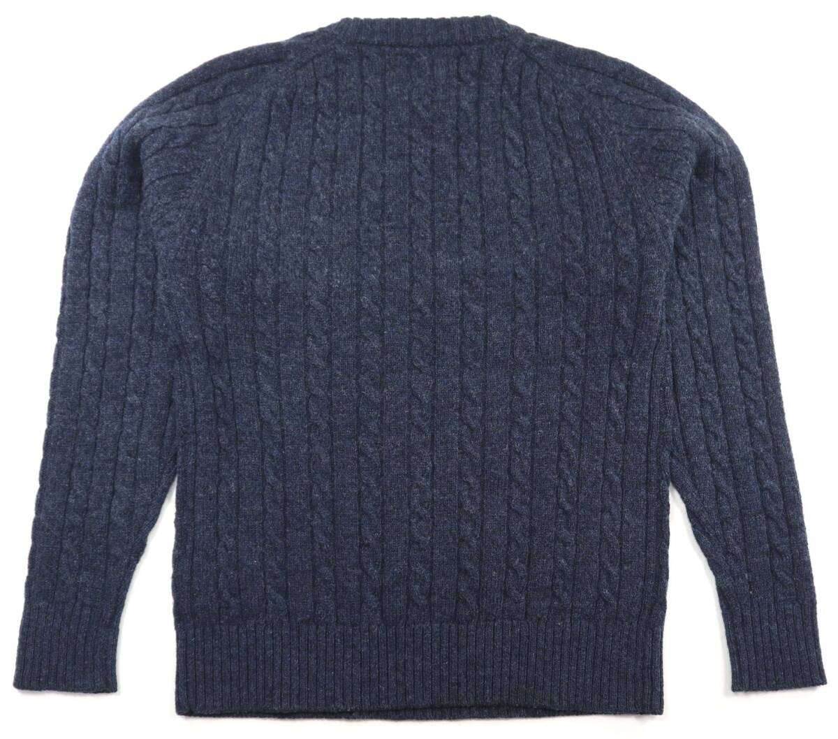 美品★CANTERBURY カンタベリー キーウィ刺繍入り クルーネック ケーブルニットセーター/Mサイズ_画像2