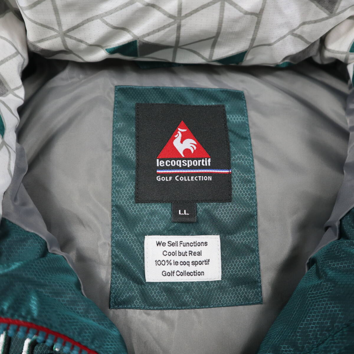 極美品★le coq sportif ルコック・ゴルフ　フード付きダウンベスト/LLサイズ_画像8