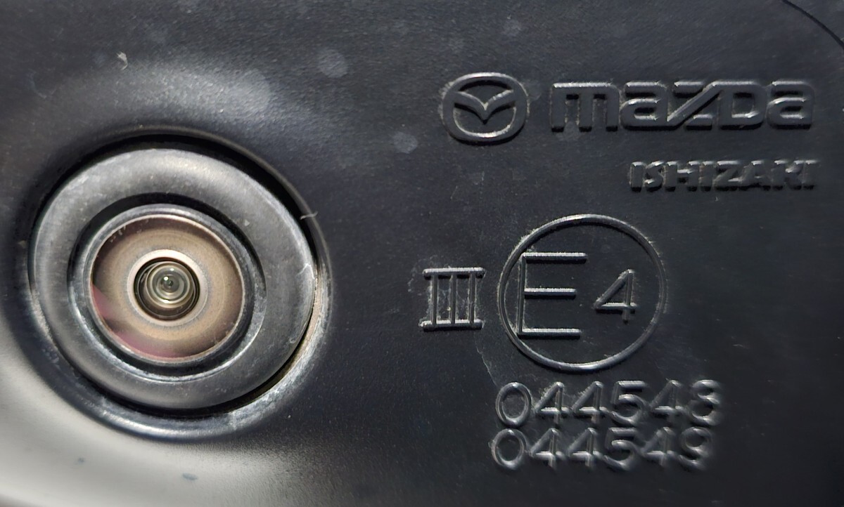 マツダ CX-3・DK8FW 純正 ドアミラー/サイドミラー 左 [46G・グレー] ターンシグナル・カメラ付 カプラー・8P/4P ブルーレンズ 良品 2020年_画像8