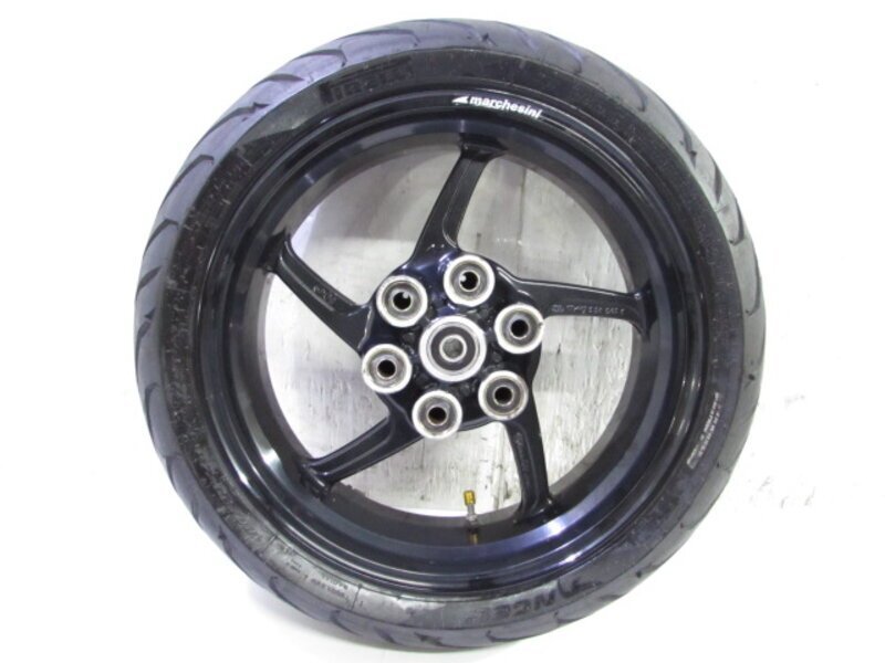 ZEXT ドゥカティ SS1000DS 程度良好!! 溝有タイヤ付 ブレンボ(マルケジーニ)製 リア ホイール 検※ SS900 999S 900SS MS4R 166K06_画像2