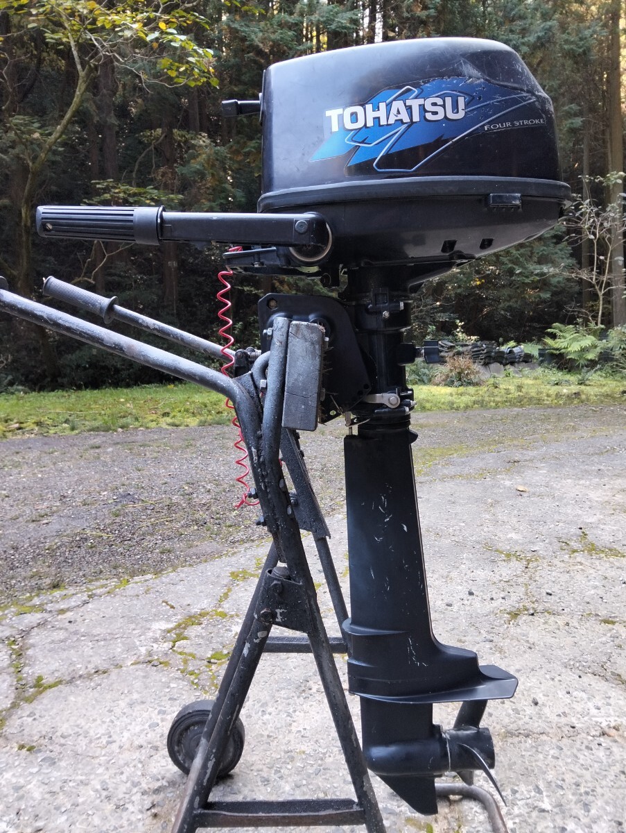 4ストローク船外機 TOHATSU MFS6B。良好な技術的状態。_画像2