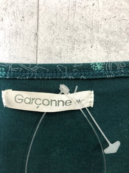 新品タグ付き！Garconne レディース レイヤード 総柄 七分袖 チュニック M 緑_画像2
