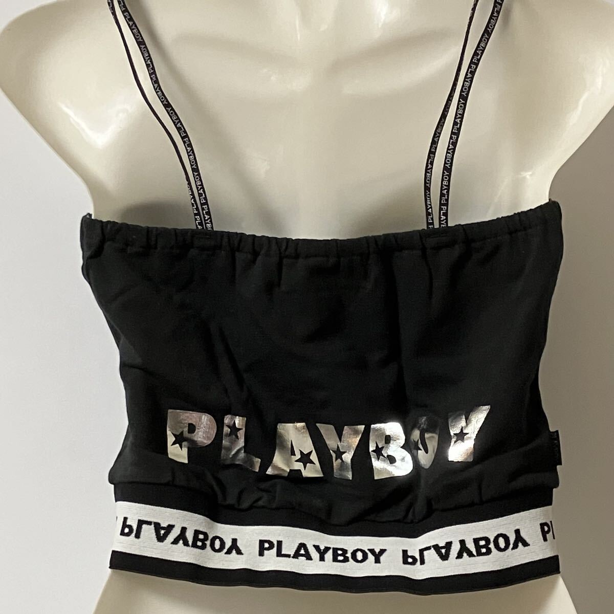 【PLAYBOY】プレイボーイ　ベアトップ　へそ出し　【SWORD FISH】ソードフィッシュ　ショートパンツ　ミニスカート風　平成ギャル　y2k_画像3