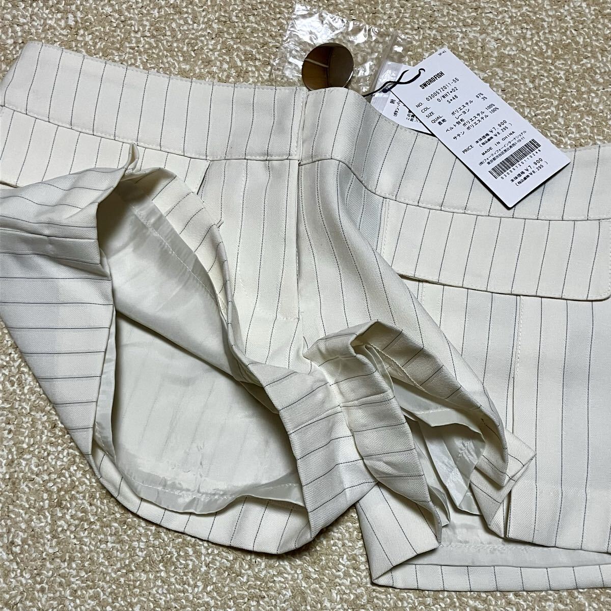 【PLAYBOY】プレイボーイ　ベアトップ　へそ出し　【SWORD FISH】ソードフィッシュ　ショートパンツ　ミニスカート風　平成ギャル　y2k_画像9