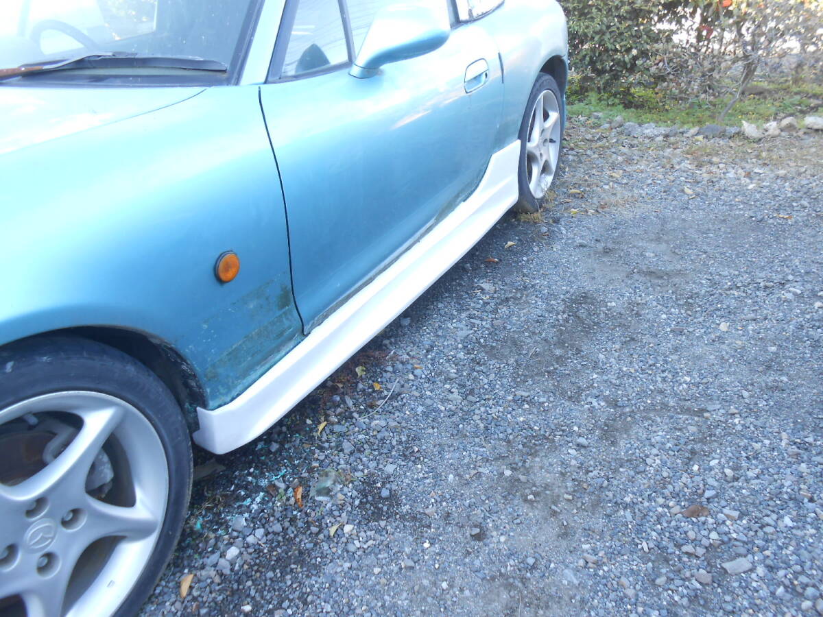 アスレーシングスポーツ製 NBロードスター 前・後期共通 サイドステップ タイプ2 FRP製 白ゲル仕上げ 未塗装品_画像4