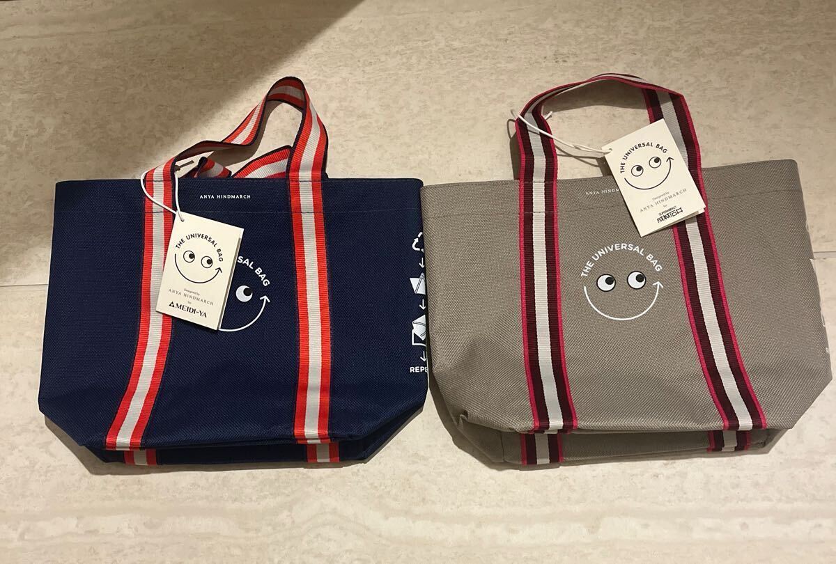 アニヤハインドマーチ 成城石井　明治屋　限定エコバッグ2点セット　MEIDI-YA アニヤ ミニバッグ　ユニバーサルバッグ ANYA HINDMARCH_画像1