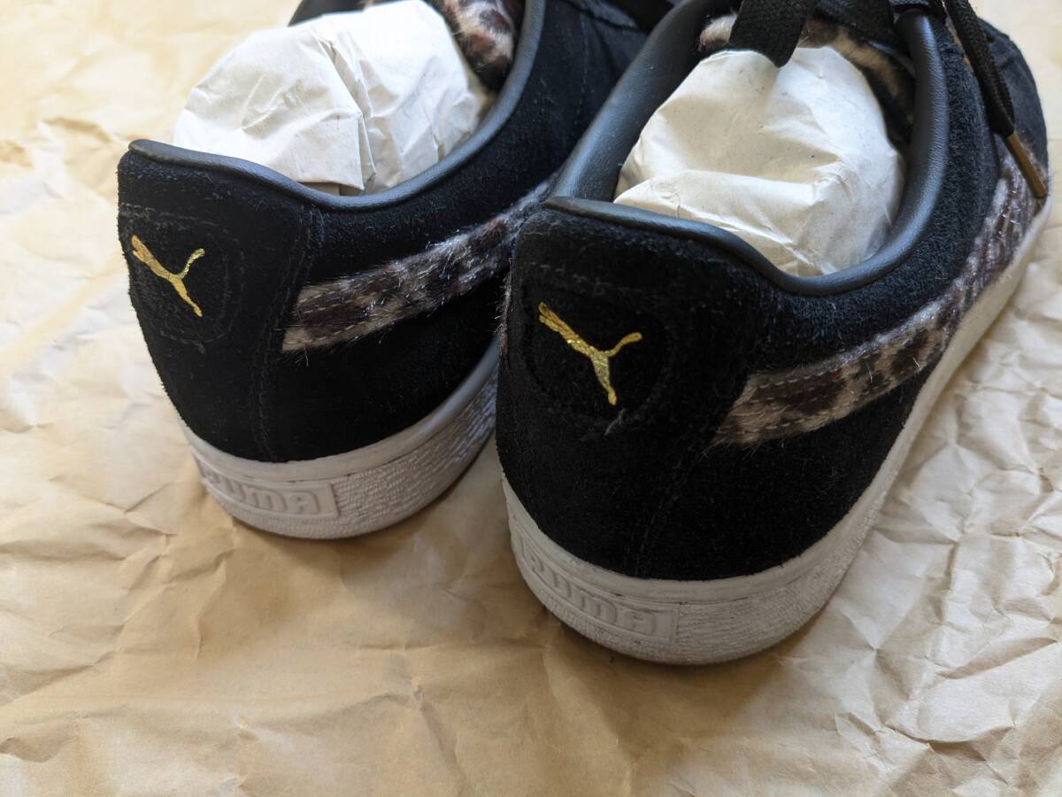 【送料1000】美品 26.5cm PUMA SUEDE プーマ スウェード クラッシック レオパード ヒョウ柄 アニマル ブラック 黒[suede classic XXI LPD]_画像8