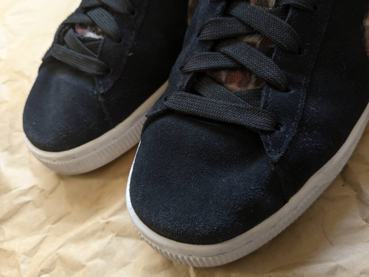 【送料1000】美品 26.5cm PUMA SUEDE プーマ スウェード クラッシック レオパード ヒョウ柄 アニマル ブラック 黒[suede classic XXI LPD]_画像7
