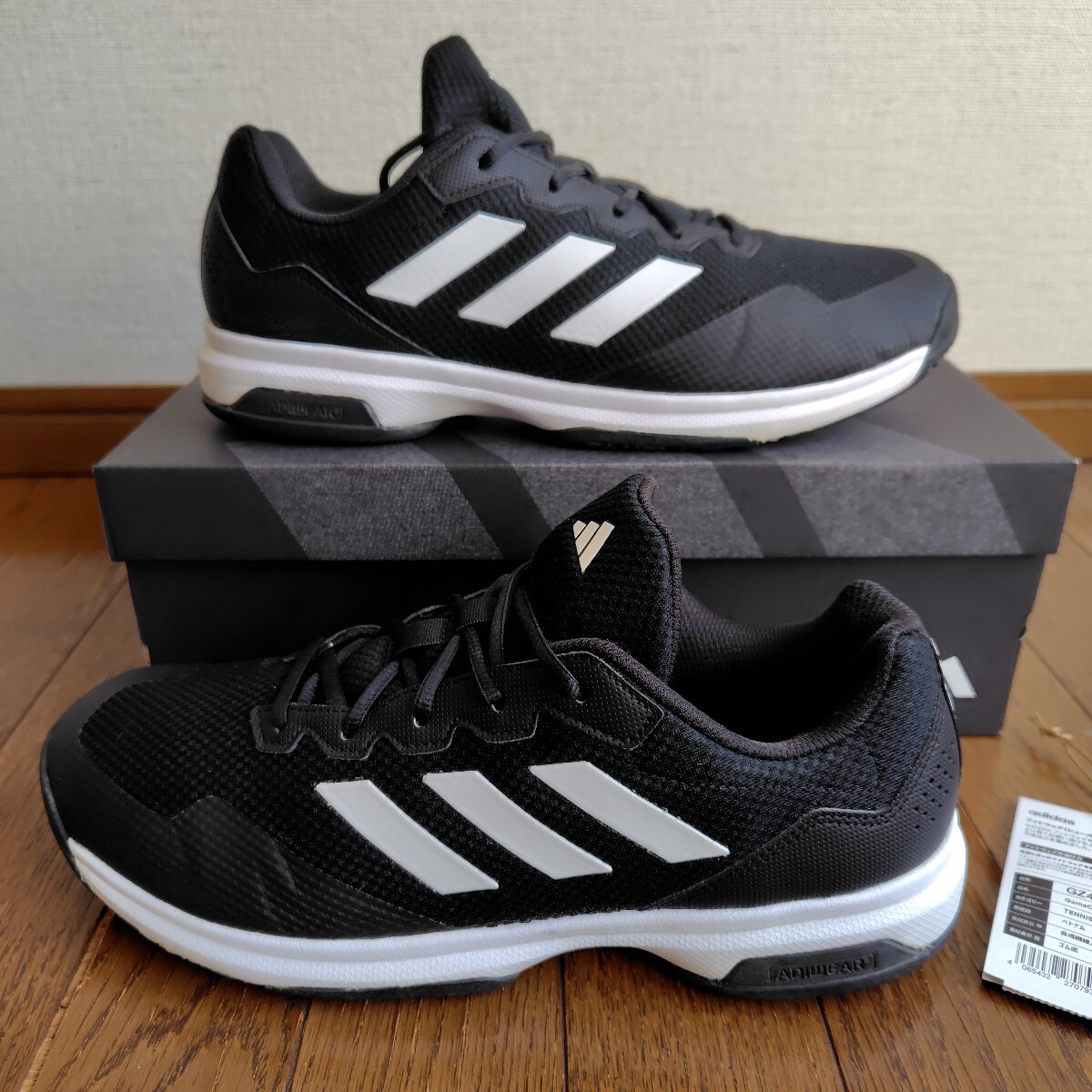 アディダス メンズ テニスシューズ 28.0 ゲームコート 2 オムニコート / adidas Game Court 2 U OC M GZ4769 ブラック ホワイト_画像1
