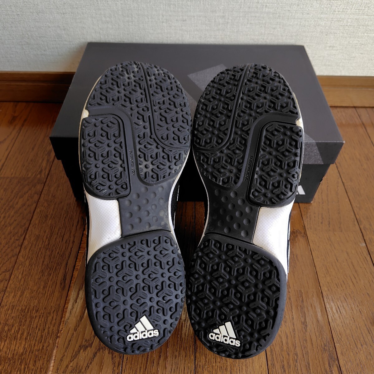アディダス メンズ テニスシューズ 28.0 ゲームコート 2 オムニコート / adidas Game Court 2 U OC M GZ4769 ブラック ホワイト_画像4