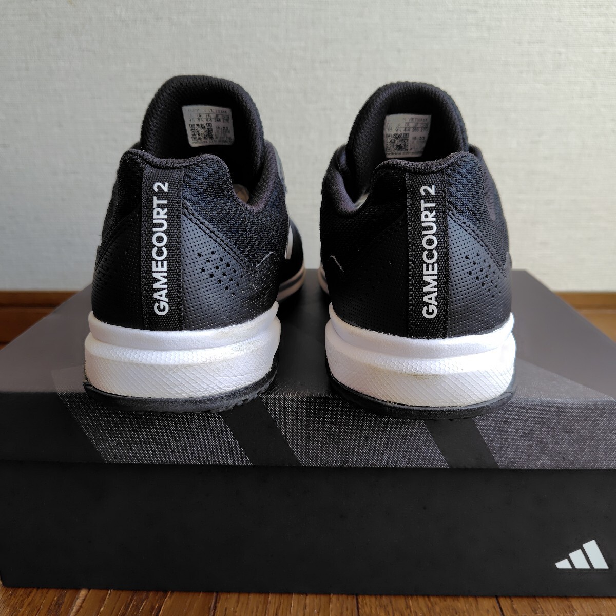 アディダス メンズ テニスシューズ 28.0 ゲームコート 2 オムニコート / adidas Game Court 2 U OC M GZ4769 ブラック ホワイト_画像6