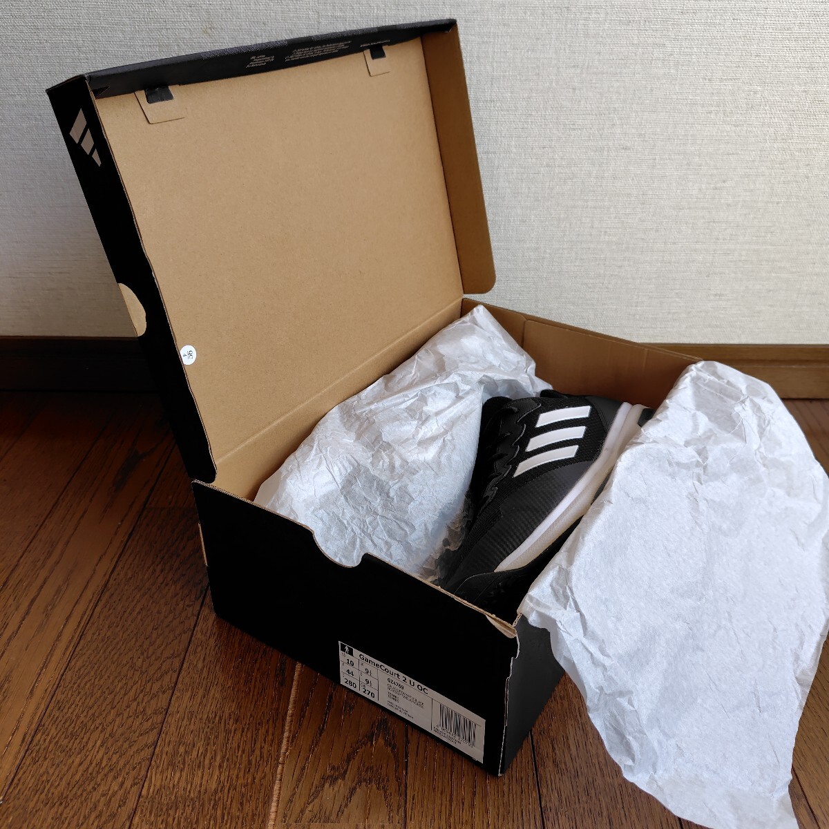 アディダス メンズ テニスシューズ 28.0 ゲームコート 2 オムニコート / adidas Game Court 2 U OC M GZ4769 ブラック ホワイト_画像8