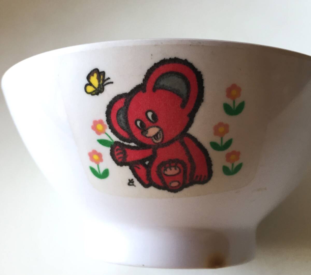 ◆ビンテージ ヤンヤンムウ 茶碗 メラミン おかあさんといっしょ ヤンヤンムウくん 昭和レトロ_画像6