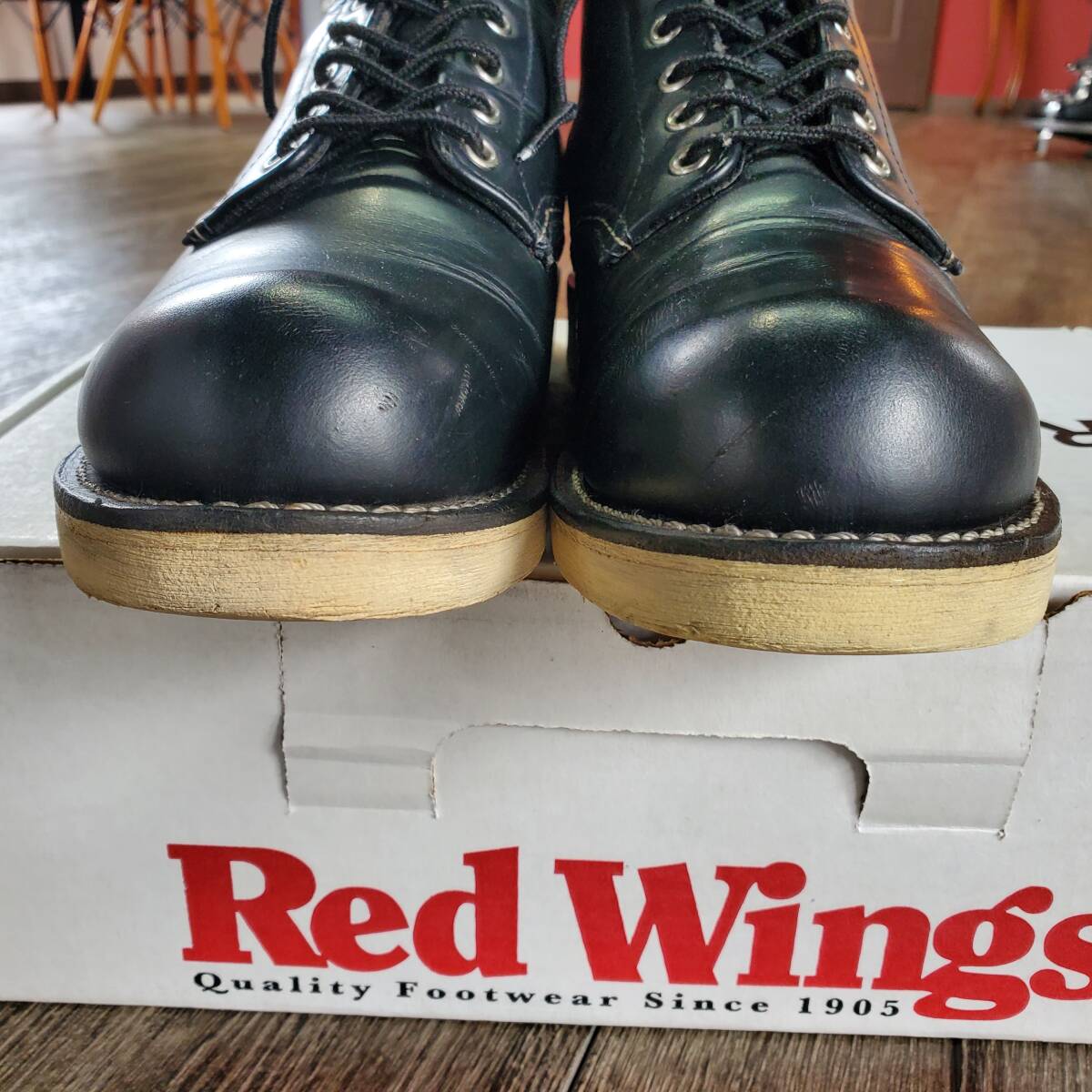 ★状態良好!レッドウィング8165★ アイリッシュセッター★ブラッククローム★箱付き!_画像4