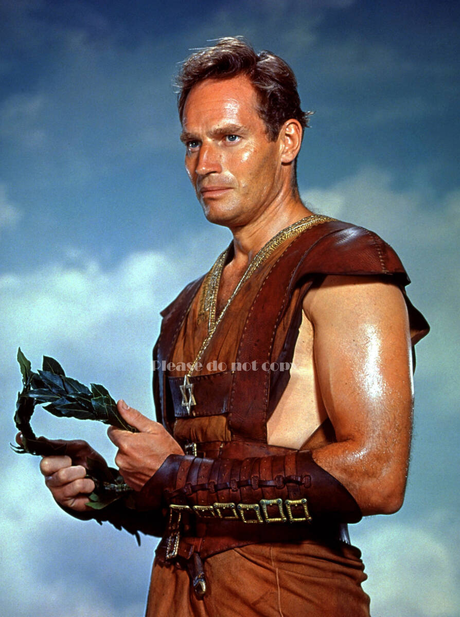 1959年 公開映画　「ベン・ハー Ben-Hur」 ジュダ・ベン・ハー 役の チャールトン・ヘストン 大きなサイズ写真_画像1