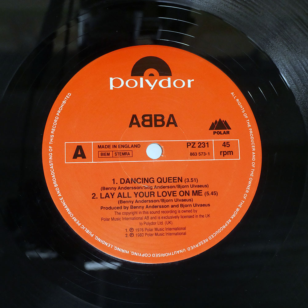 英 UK盤 ABBA/DANCING QUEEN/POLYDOR PZ231 12_画像2