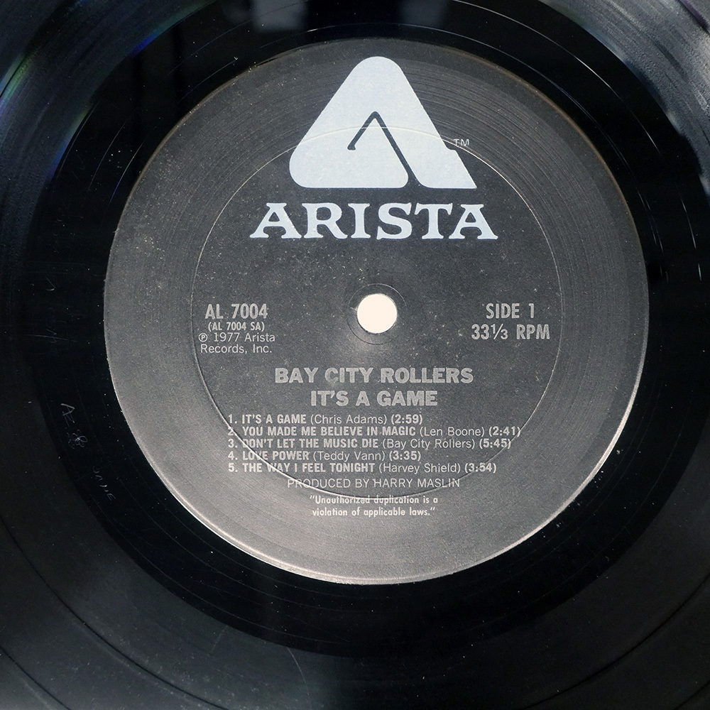 US盤 BAY CITY ROLLERS/IT’S A GAME/ARISTA AL7004 LP_画像2