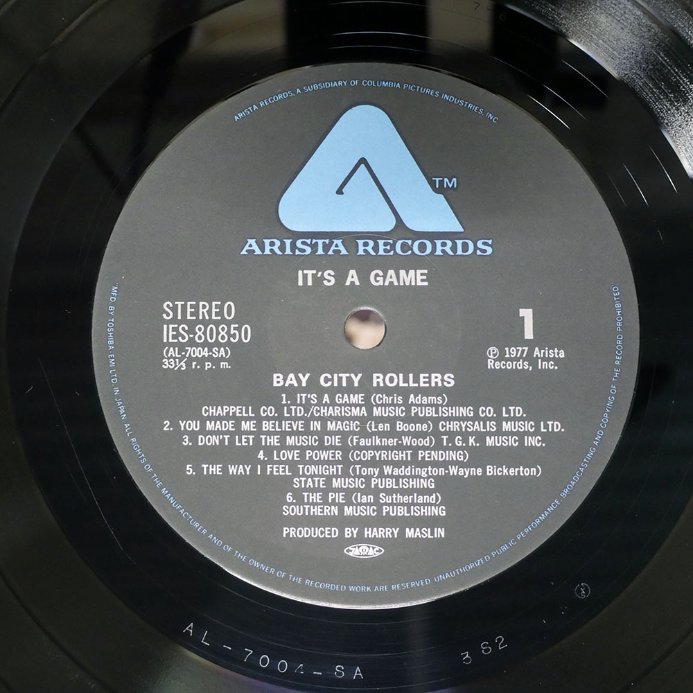 帯付き 国内盤 ベイシティローラーズ/恋のゲーム/ARISTA IES80850 LP_画像2