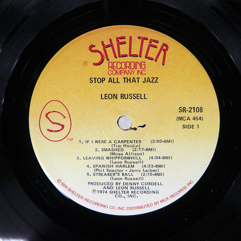 米 US盤 LEON RUSSELL/STOP ALL THAT JAZZ/SHELTER SR2108 LP_画像2