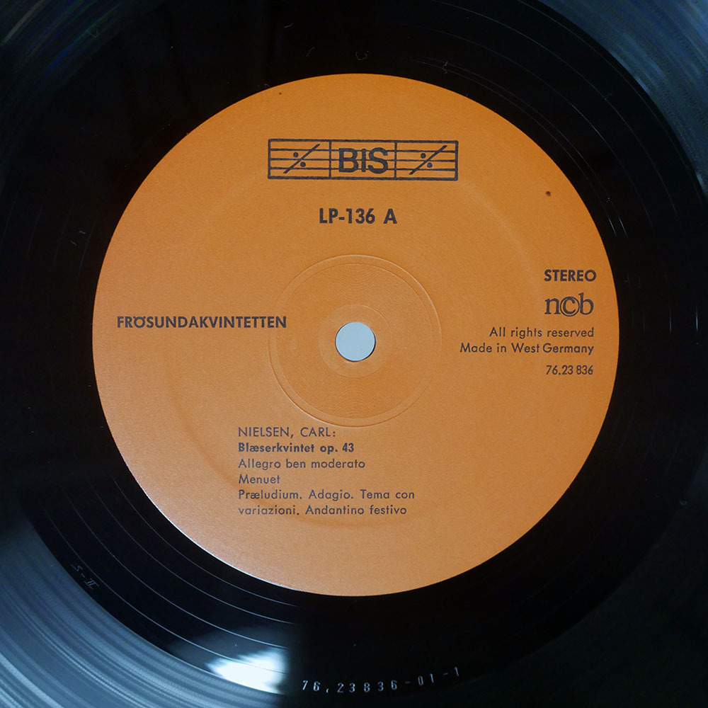 スウェーデン盤 CARL NIELSEN/FAVOURITE MUSIC FOR WIND QUINTET/BIS LP136 LP_画像2