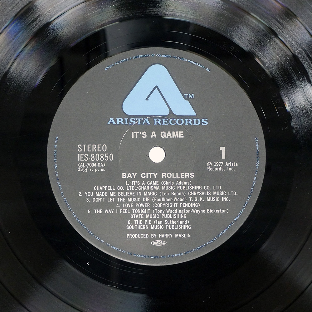 帯付き 国内盤 ベイシティローラーズ/恋のゲーム/ARISTA IES80850 LP_画像2