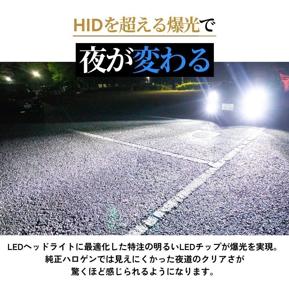 【1396円OFF】限定セール【コスパ抜群】HID屋 LED 爆光 ヘッドライト H4 バルブ フォグランプ 送料無料 車検対応 ジムニーなどに_画像9